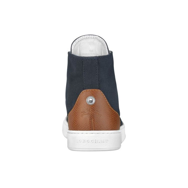 Baskets Longchamp Coton Bleu Marine | 30456-TWFH