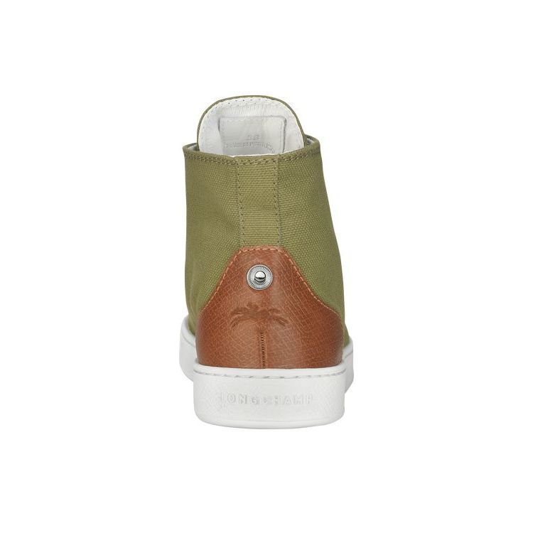 Baskets Longchamp Coton Kaki | 07468-YTLP