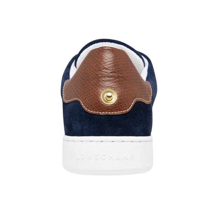 Baskets Longchamp Cuir Bleu Marine | 91023-TRSM