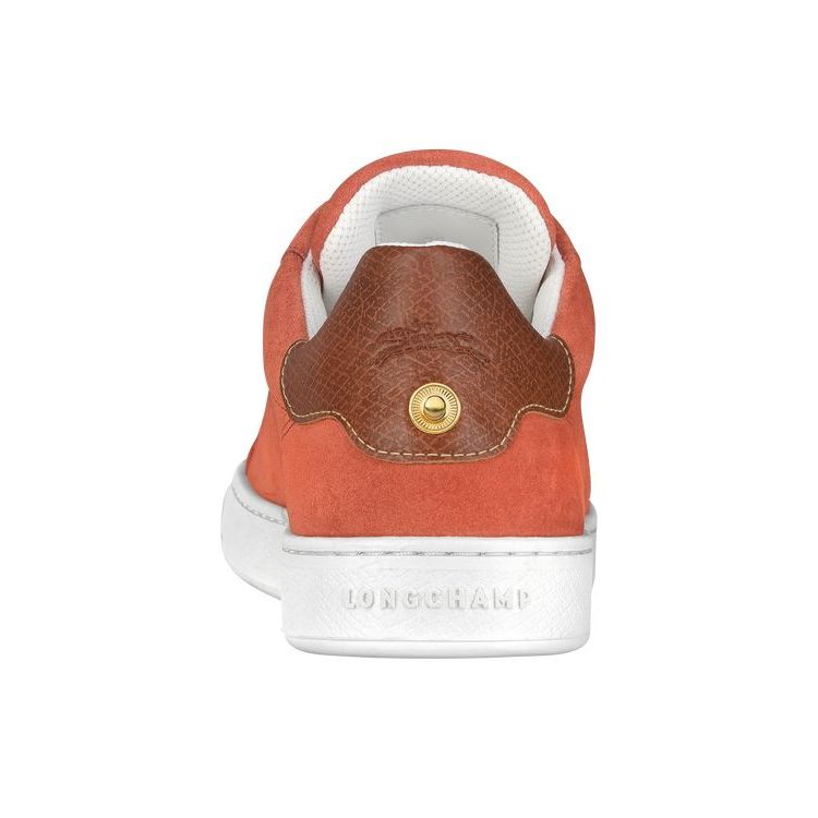 Baskets Longchamp Terracotta Cuir Orange | 74591-YHMW