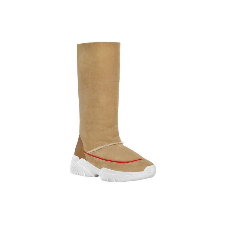 Bottes Longchamp Cuir Beige | 07285-HYIE