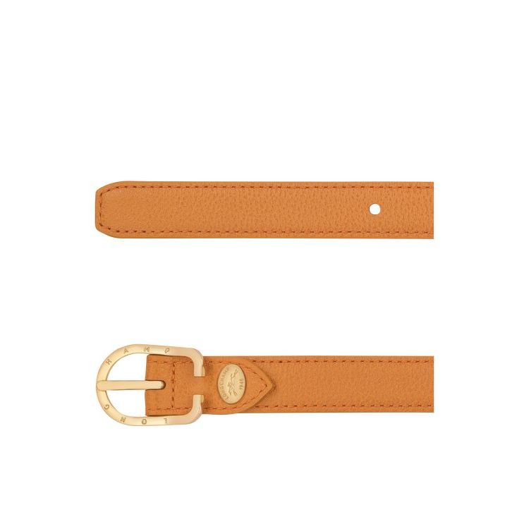 Ceintures Longchamp Saffron Cuir Orange | 03981-ASGF