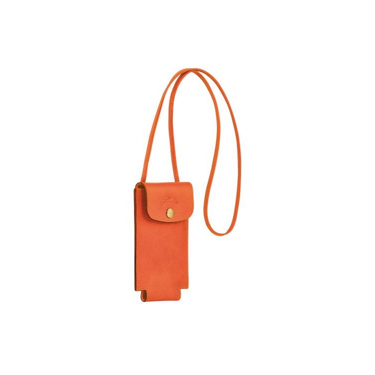 Coque Longchamp With Dentelle Cuir Orange | 10325-ITGE