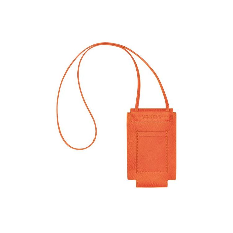 Coque Longchamp With Dentelle Cuir Orange | 10325-ITGE