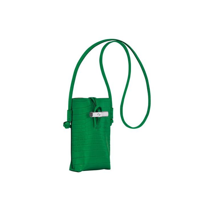 Coque Longchamp With Dentelle Cuir Vert | 79685-WYMZ