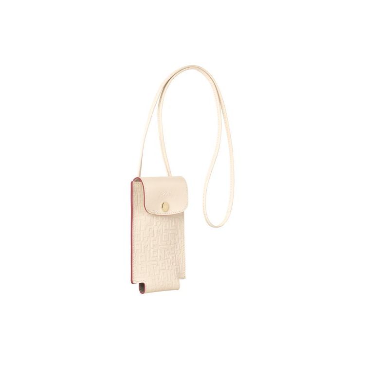 Coque Longchamp With Dentelle Ecru Cuir Beige | 74908-TJLG