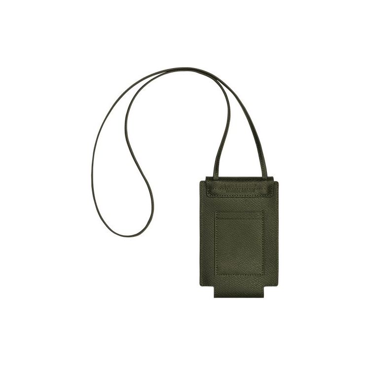 Coque Longchamp With Dentelle Forest Cuir Vert | 10539-KEMA