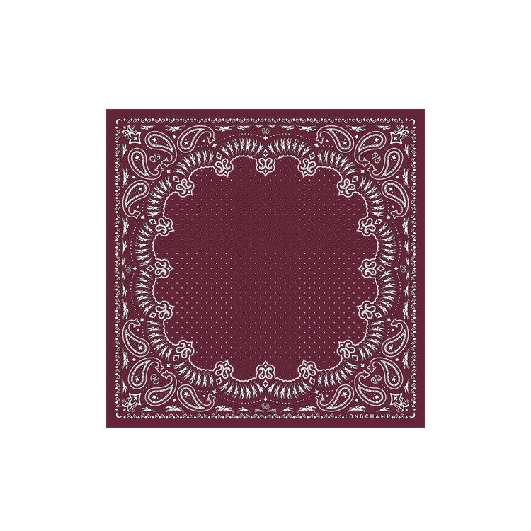 Echarpes Longchamp Scarf 50 Silk Bordeaux | 83057-SEJO