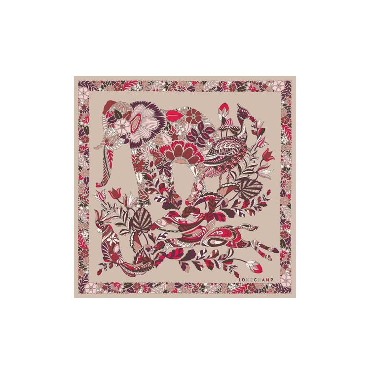 Echarpes Longchamp Scarf 50 Silk Rose | 51729-SVQI