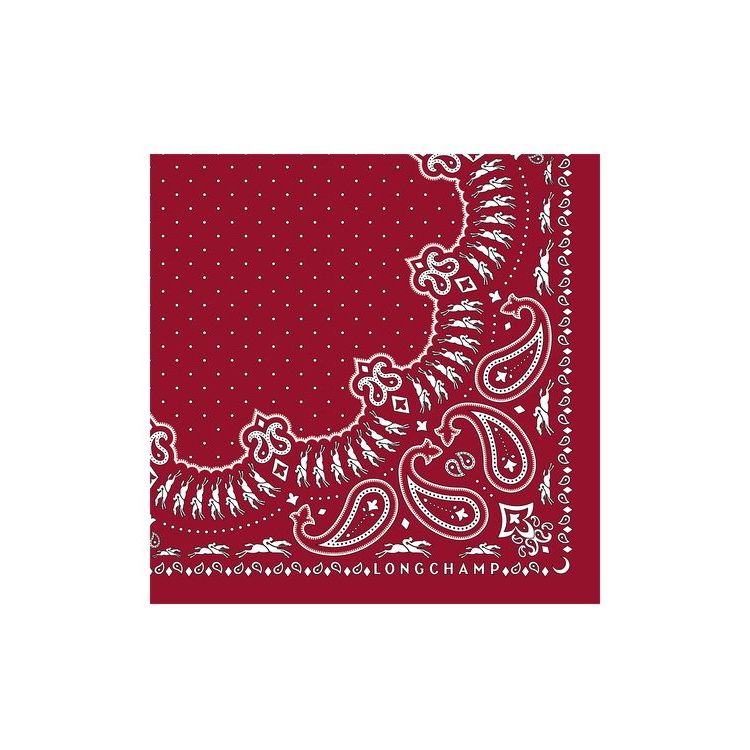 Echarpes Longchamp Scarf 50 Silk Rouge | 59821-AIYJ