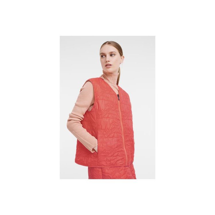 Manteaux Longchamp Reversible Vest Other Orange Rose | 34579-AZSK