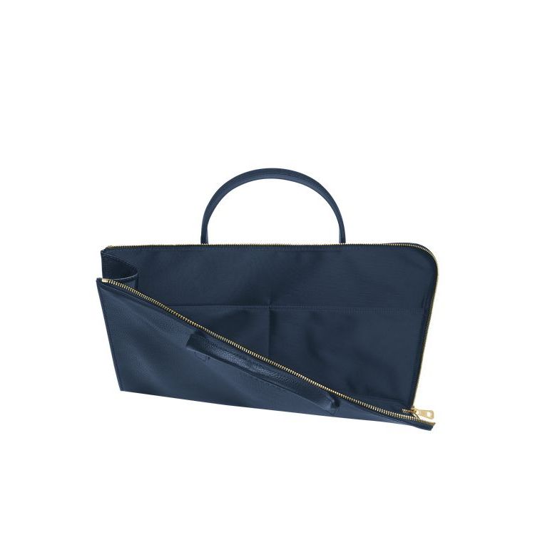 New Longchamp Briefcase S Cuir Bleu Marine | 09843-SYLK