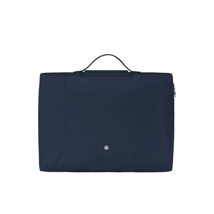 New Longchamp Folder Recycled canvas Bleu Marine | 79643-UBDC