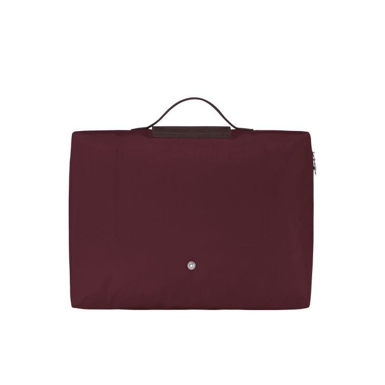 New Longchamp Folder Recycled canvas Bordeaux | 37468-OFJE