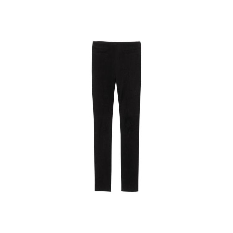 Pantalon Longchamp Trousers Cuir Noir | 56013-SGNO