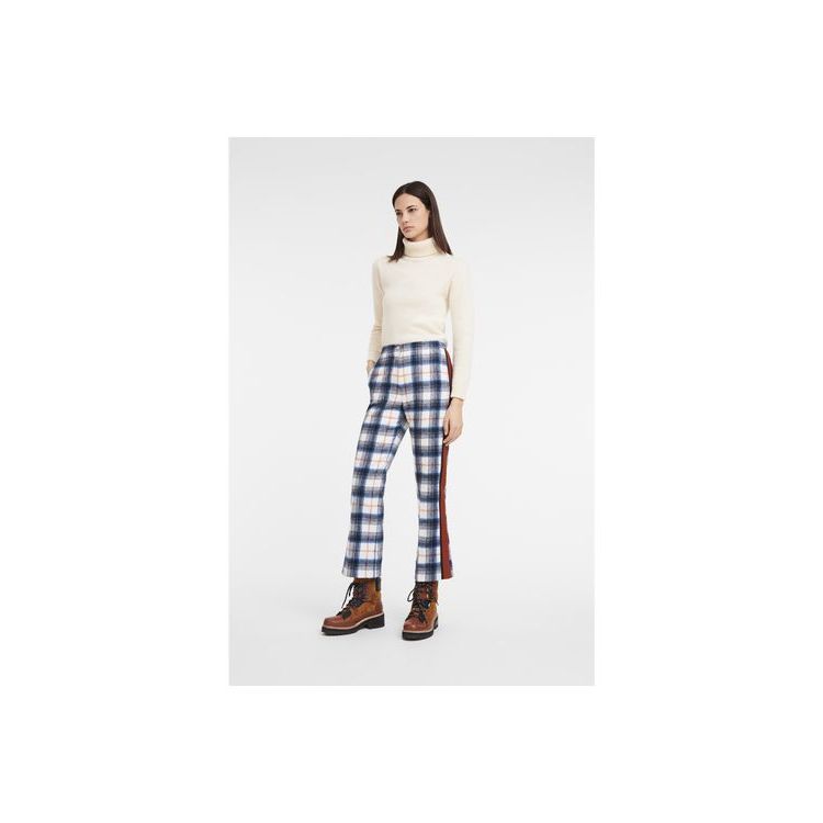 Pantalon Longchamp Trousers Laine Bleu | 71350-WRLK