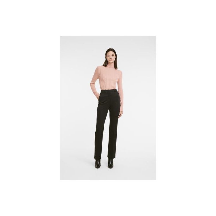 Pantalon Longchamp Trousers Synthétique Fibres Noir | 96520-BCFO