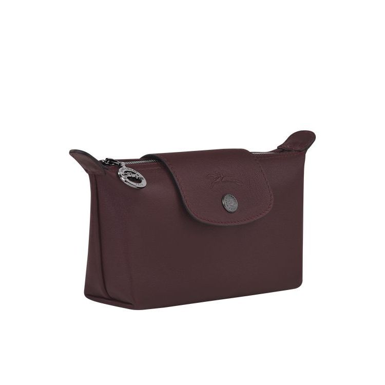 Pochettes Longchamp Pouch Cuir Bordeaux | 29785-DZUC