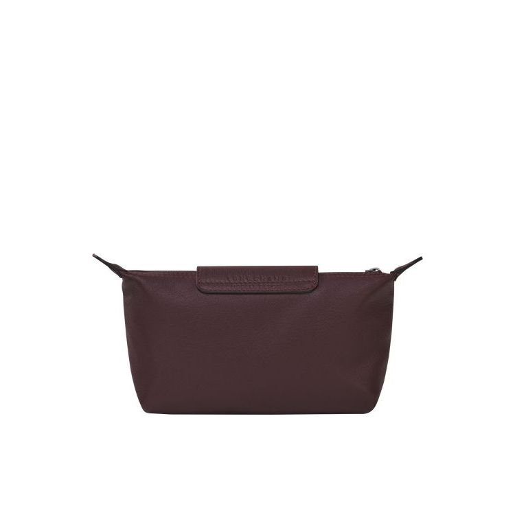 Pochettes Longchamp Pouch Cuir Bordeaux | 29785-DZUC