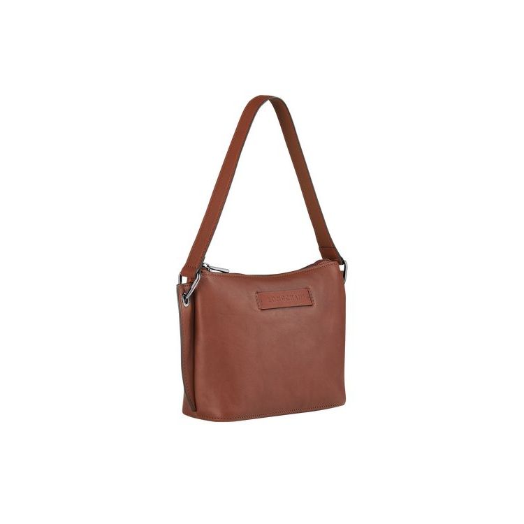 Pochettes Longchamp Pouch Cuir Marron | 58713-WOLE