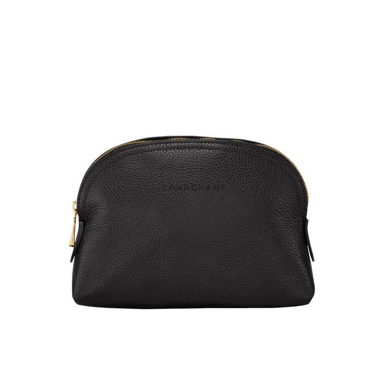 Pochettes Longchamp Pouch Cuir Noir | 16307-ANLW