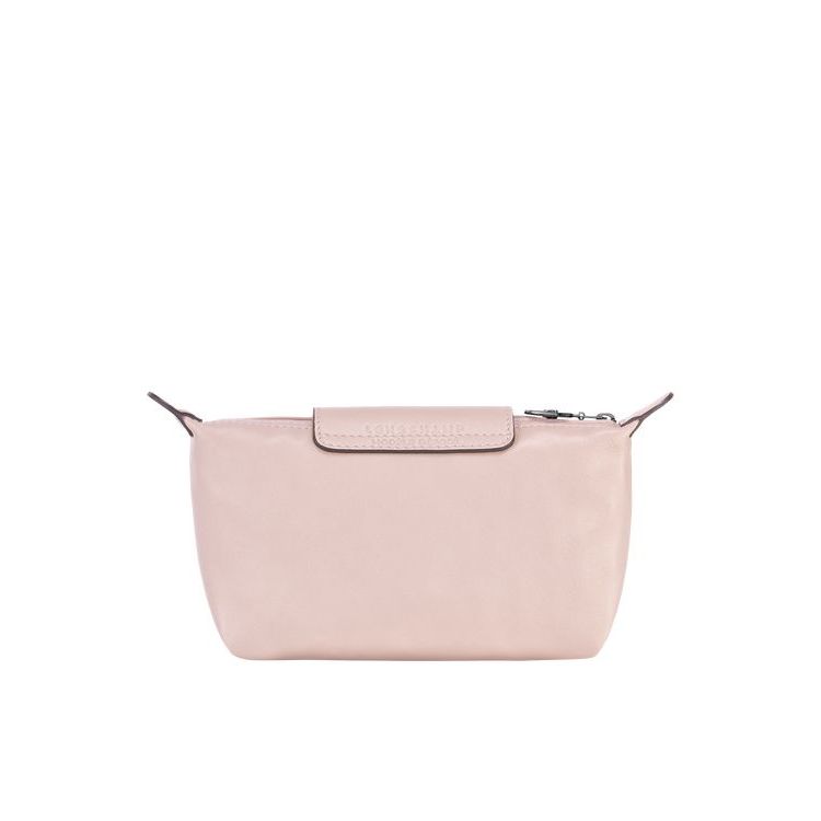 Pochettes Longchamp Pouch Cuir Rose | 49352-EASW