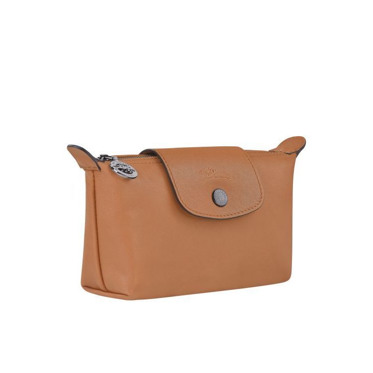 Pochettes Longchamp Pouch Hazelnut Cuir Beige | 49035-QSXK