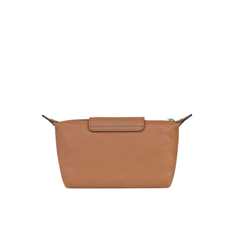 Pochettes Longchamp Pouch Hazelnut Cuir Beige | 49035-QSXK