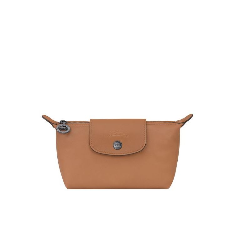 Pochettes Longchamp Pouch Hazelnut Cuir Beige | 49035-QSXK