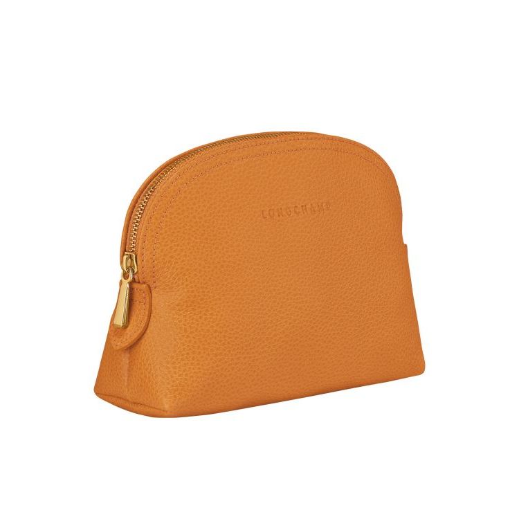 Pochettes Longchamp Pouch Saffron Cuir Orange | 04596-JZQV