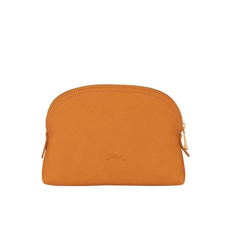 Pochettes Longchamp Pouch Saffron Cuir Orange | 04596-JZQV