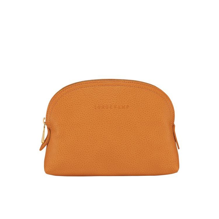 Pochettes Longchamp Pouch Saffron Cuir Orange | 14806-AMQY