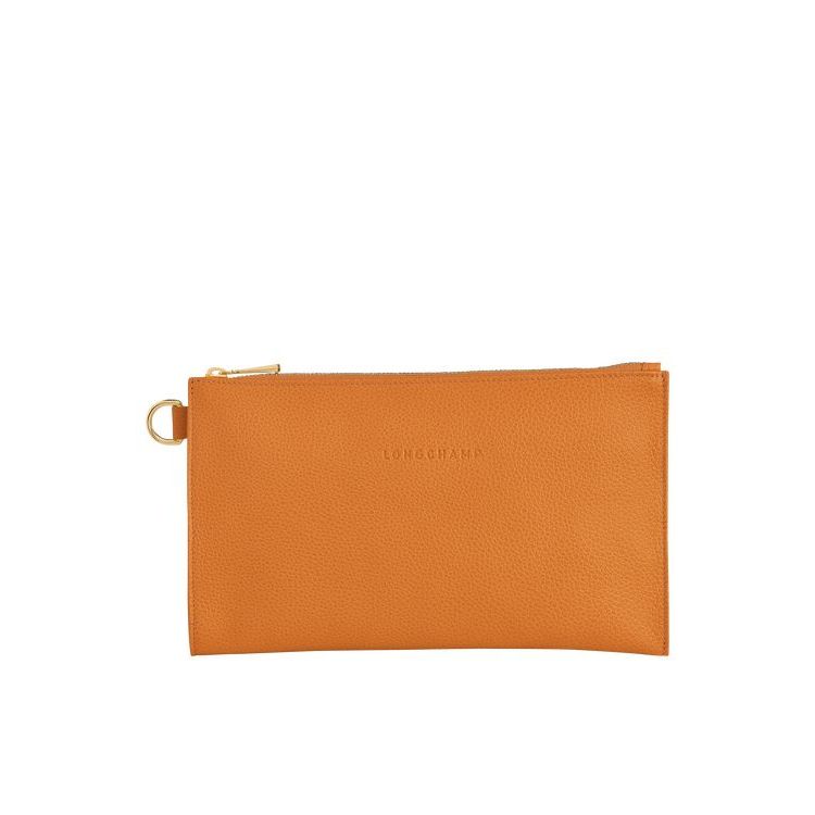 Pochettes Longchamp Pouch Saffron Cuir Orange | 29781-KBPG