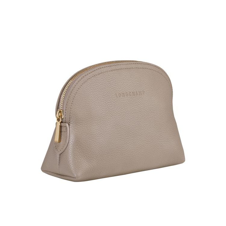 Pochettes Longchamp Pouch Turtledove Cuir Grise | 17465-WSYZ