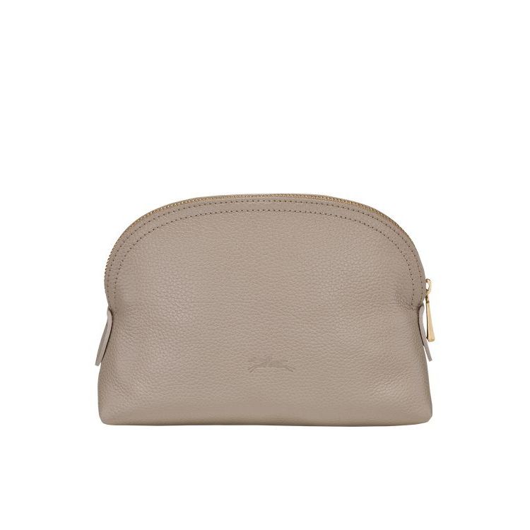 Pochettes Longchamp Pouch Turtledove Cuir Grise | 17465-WSYZ