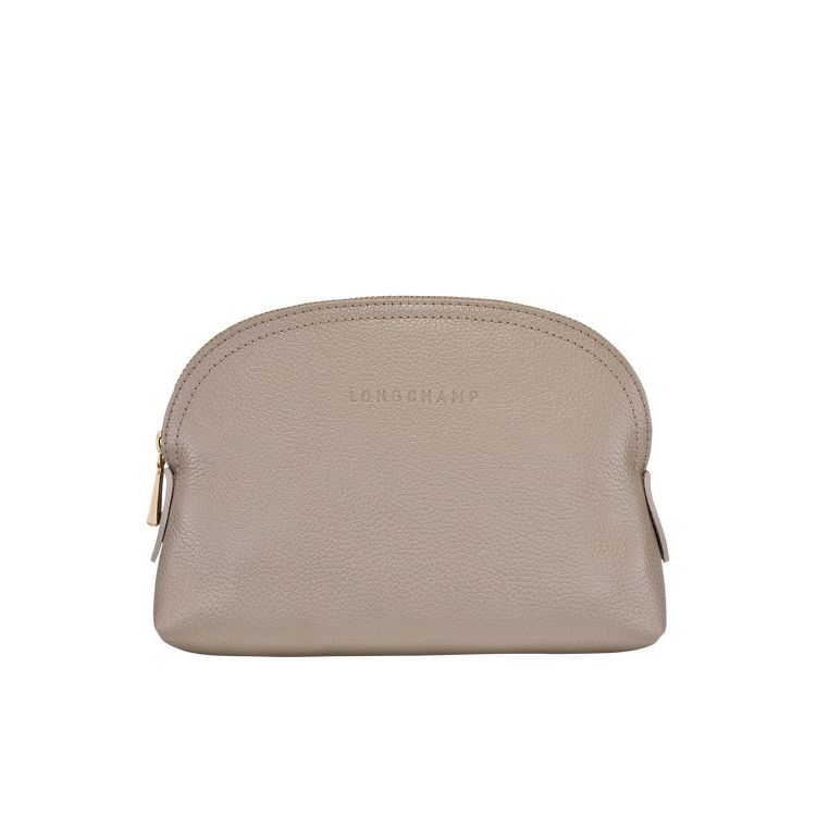 Pochettes Longchamp Pouch Turtledove Cuir Grise | 17465-WSYZ