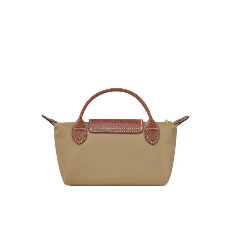 Pochettes Longchamp Pouch With Desert Recycled canvas Kaki | 80319-WYNX