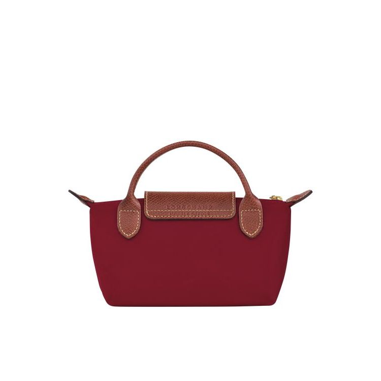 Pochettes Longchamp Pouch With Recycled canvas Rouge | 91632-UYZQ