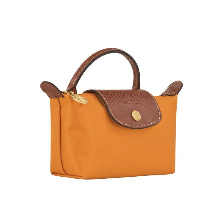 Pochettes Longchamp Pouch With Saffron Recycled canvas Orange | 61078-VNQE