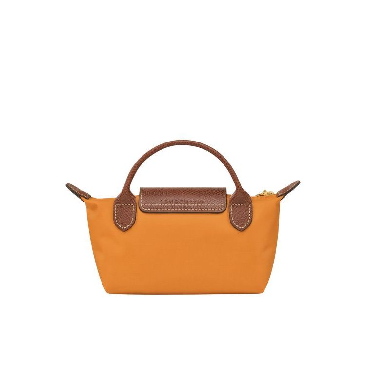 Pochettes Longchamp Pouch With Saffron Recycled canvas Orange | 61078-VNQE