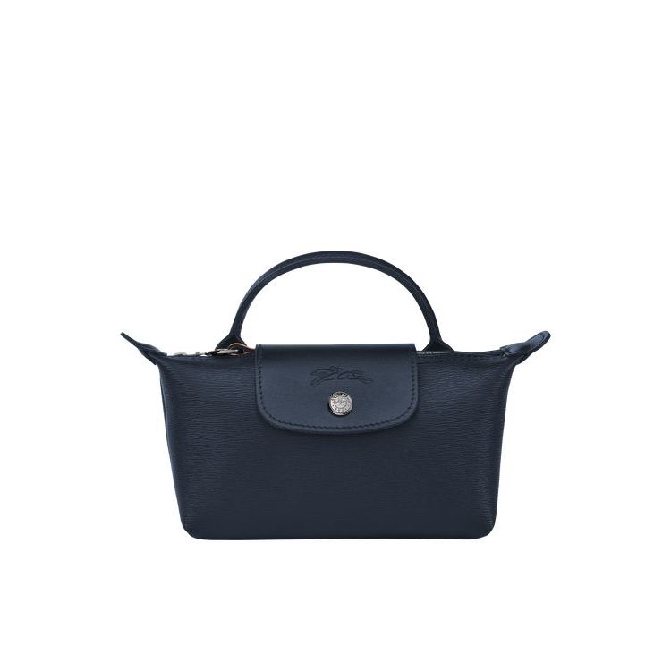 Pochettes Longchamp Pouch With Tela Bleu Marine | 34617-OKTS