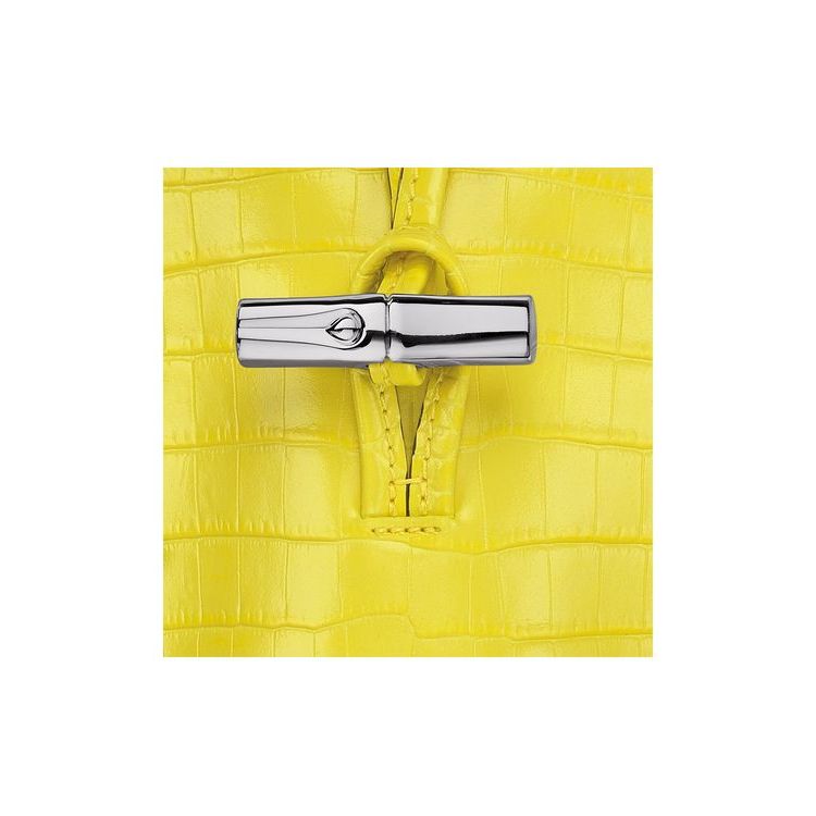 Pochettes Longchamp With Dentelle Cuir Citron | 56294-QHDY