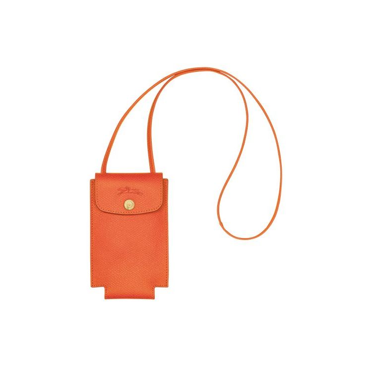 Pochettes Longchamp With Dentelle Cuir Orange | 27081-RCKS