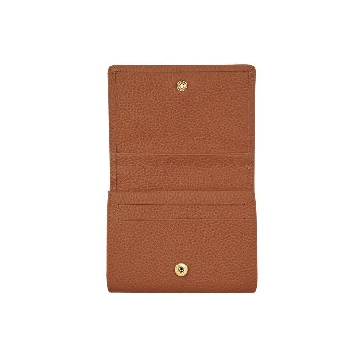 Porte-Cartes Longchamp Caramel Cuir Marron | 23084-JYRB