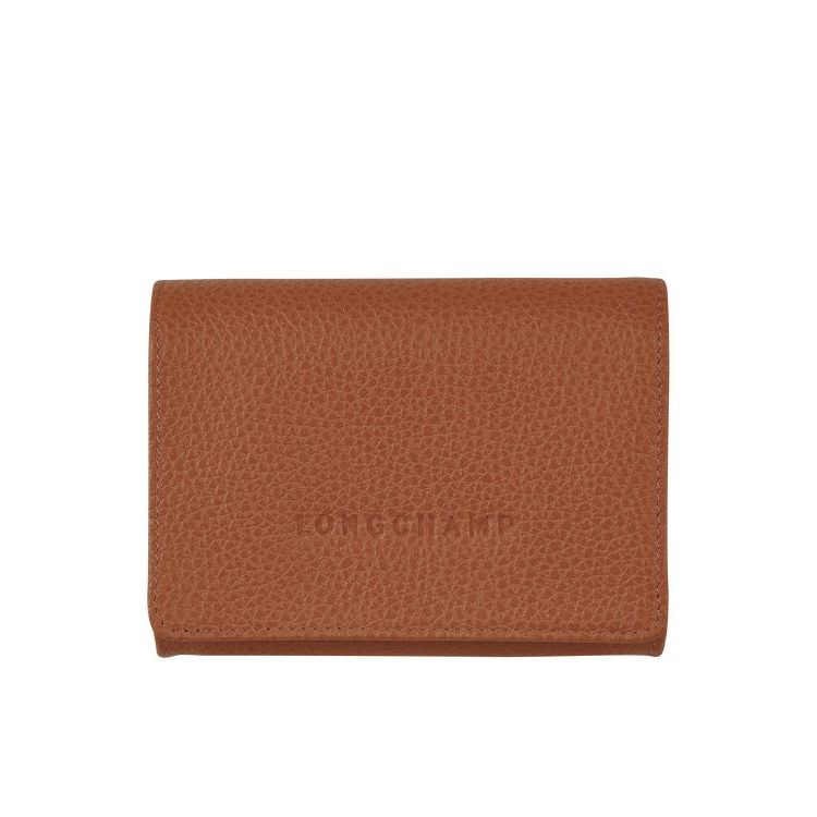 Porte-Cartes Longchamp Caramel Cuir Marron | 23084-JYRB