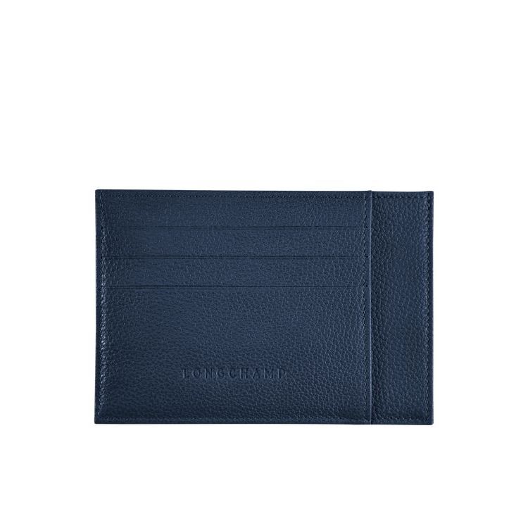 Porte-Cartes Longchamp Card Cuir Bleu Marine | 10239-URBL