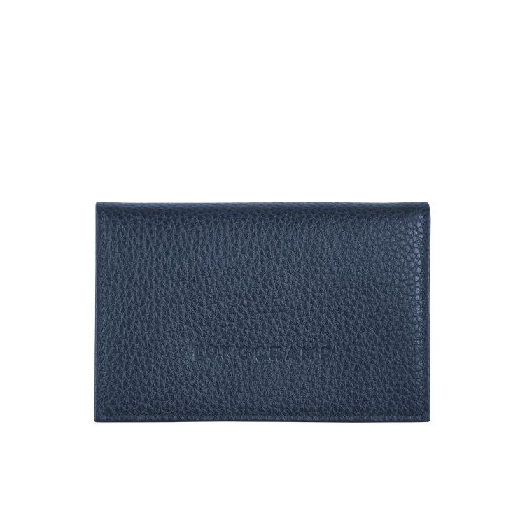 Porte-Cartes Longchamp Card Cuir Bleu Marine | 90316-RPSH