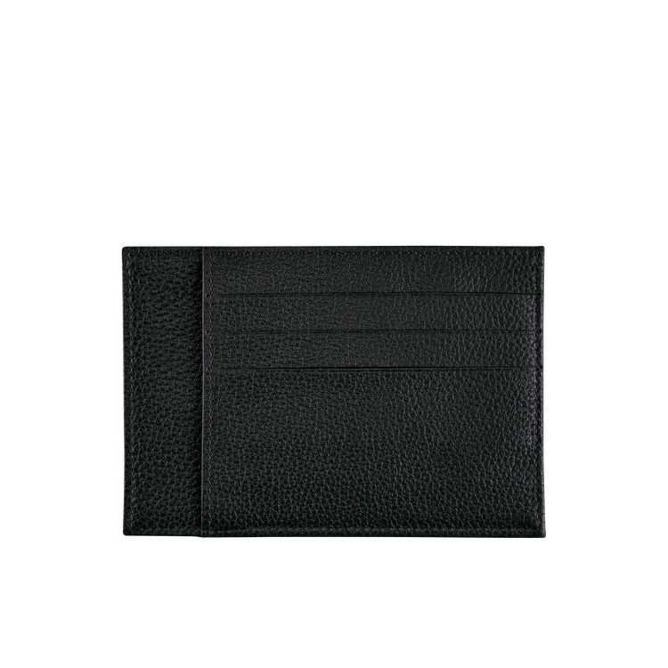 Porte-Cartes Longchamp Card Cuir Noir | 29746-DEAR