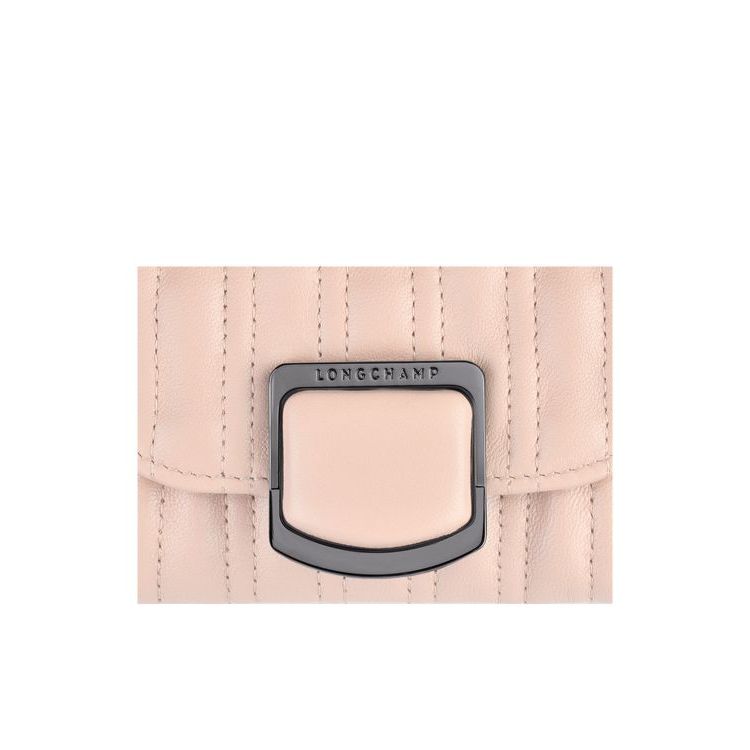 Porte-Cartes Longchamp Card Powder Cuir Rose | 30972-QPXG