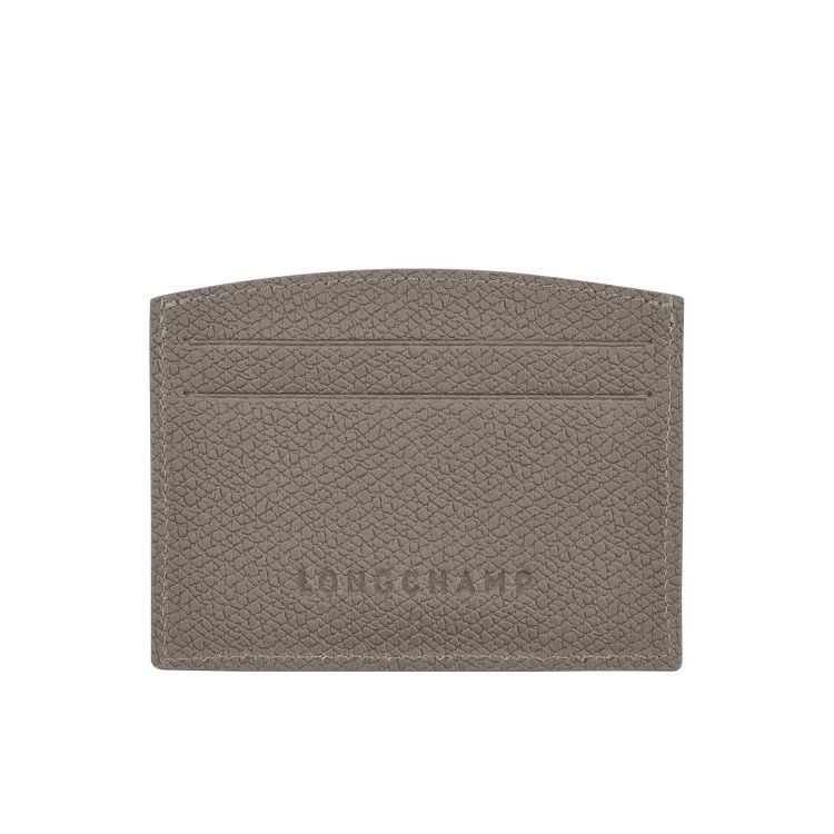 Porte-Cartes Longchamp Card Turtledove Cuir Grise | 20765-MPUH